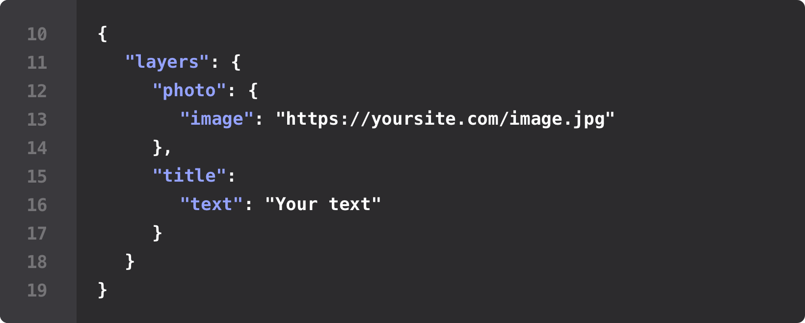Placid REST API Json example
