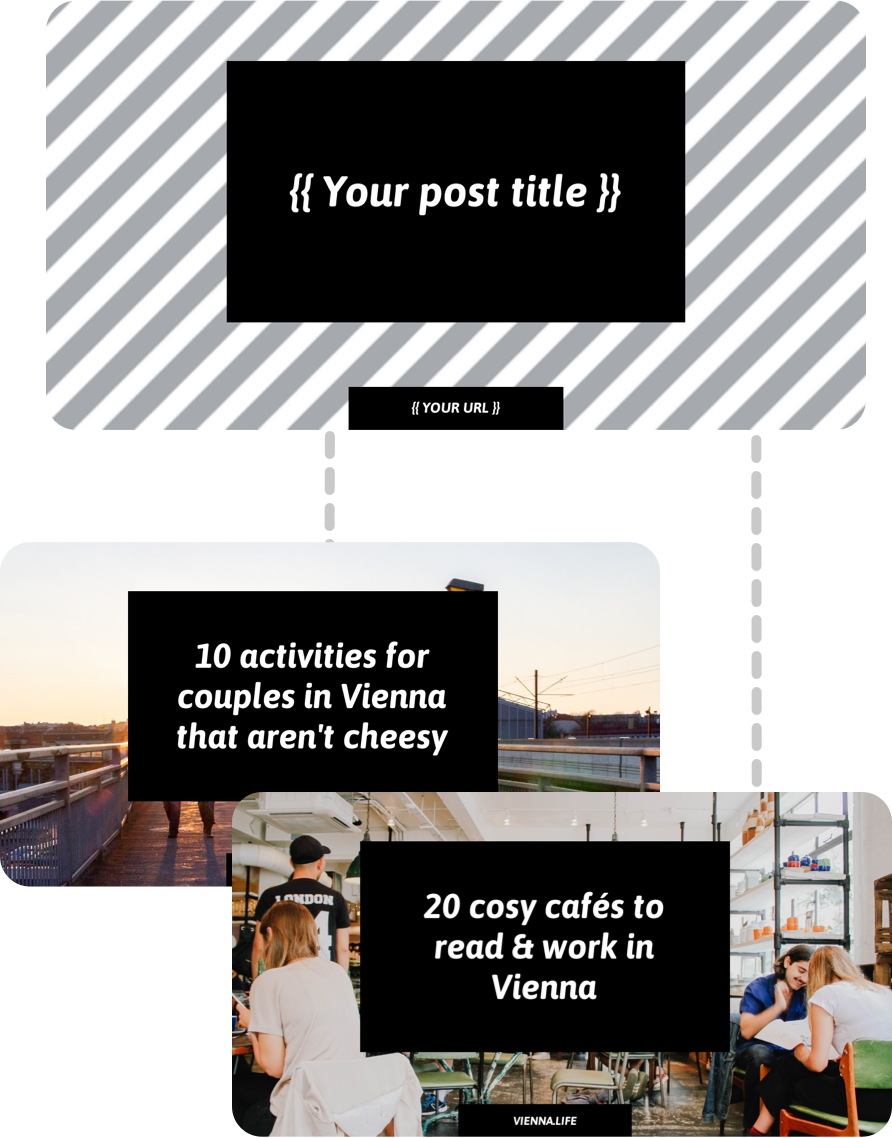 Example of a Placid image template and generated design variations