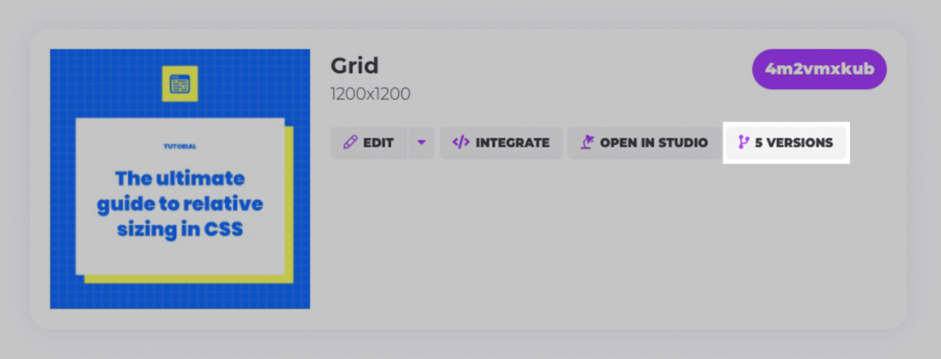 Placid template versions